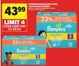 Real Canadian Superstore PAMPERS SWADDLERS ULTRA VALUE PACK DIAPERS, 88-192'S offer