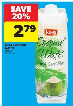 Real Canadian Superstore KOSA COCONUT WATER, 1000 ML offer