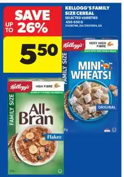 Real Canadian Superstore KELLOGG'S FAMILY SIZE CEREAL offer