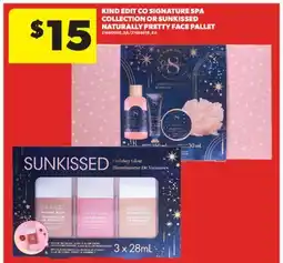 Real Canadian Superstore KIND EDIT CO SIGNATURE SPA COLLECTION OR SUNKISSED NATURALLY PRETTY FACE PALLET offer