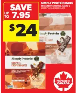 Real Canadian Superstore SIMPLY PROTEIN BARS, 12X40 G offer