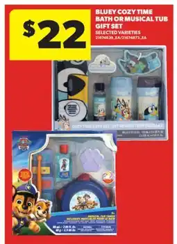 Real Canadian Superstore BLUEY COZY TIME BATH OR MUSICAL TUB GIFT SET offer