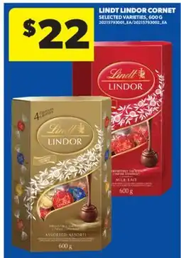 Real Canadian Superstore LINDT LINDOR CORNET, 600 G offer