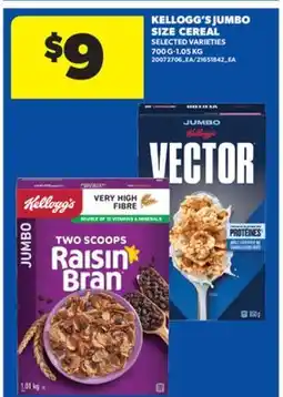Real Canadian Superstore KELLOGG'S JUMBO SIZE CEREAL, 700 G-1.05 KG offer