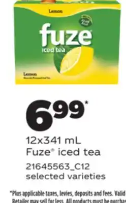 Real Canadian Superstore FUZE ICED TEA, 12x341 mL offer