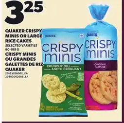 Independent Grocer QUAKER CRISPY MINIS OR LARGE RICE CAKES, 90-199 G offer