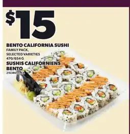 Independent Grocer BENTO CALIFORNIA SUSHI, 470/654 G offer