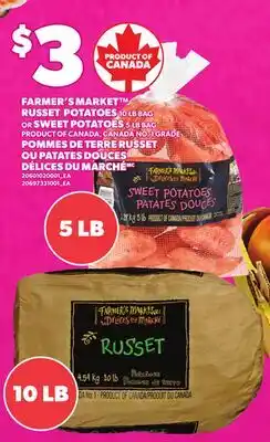 Independent Grocer FARMER'S MARKET RUSSET POTATOES 10 LB BAG OR SWEET POTATOES 5 LB BAG offer