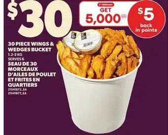 Independent Grocer 30 PIECE WINGS & WEDGES BUCKET, 1.2-2 KG SERVE 6 offer