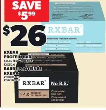 Independent Grocer RXBAR PROTEIN BAR, 12X52 G offer