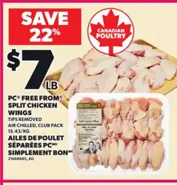 Independent Grocer PC FREE FROM SPLIT CHICKEN WINGS offer