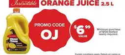 Metro ORANGE JUICE 2.5 L offer