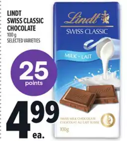 Metro LINDT SWISS CLASSIC CHOCOLATE offer