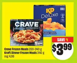 FreshCo Crave Frozen Meals 200-340 g Kraft Dinner Frozen Meals 340 g offer
