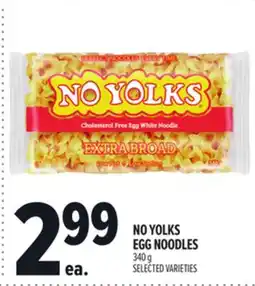 Metro NO YOLKS EGG NOODLES offer