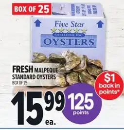 Metro FRESH MALPEQUE STANDARD OYSTERS offer