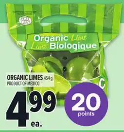 Metro ORGANIC LIMES offer