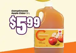 FreshCo Compliments Apple Cider 3 l offer