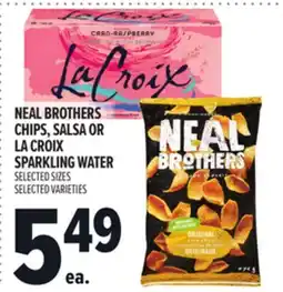 Metro NEAL BROTHERS CHIPS, SALSA OR LA CROIX SPARKLING WATER offer