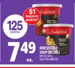 Metro IRRESISTIBLE SOUP OR CHILI offer