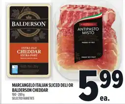 Metro MARCANGELO ITALIAN SLICED DELI OR BALDERSON CHEDDAR offer