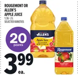 Metro ROUGEMONT OR ALLEN'S APPLE JUICE offer