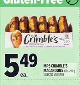 Metro MRS CRIMBLE'S MACAROONS offer