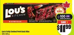 FreshCo Lou's Fully Cooked Pork Back Ribs 585-610 g offer
