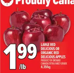 Metro LARGE RED DELICIOUS OR ORGANIC RED DELICIOUS APPLES offer