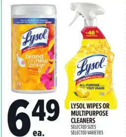 Metro LYSOL WIPES OR MULTIPURPOSE CLEANERS offer