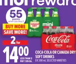 Metro COCA-COLA OR CANADA DRY SOFT DRINKS offer