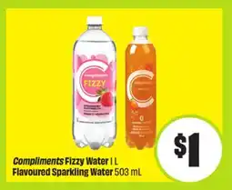 FreshCo Compliments Fizzy Water 1 L Flavoured Sparkling Water 503 mL offer