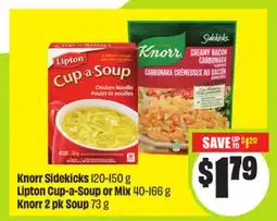 FreshCo Knorr Sidekicks 120-150 g Lipton Cup-a-soup or Mix 40-166 g Knorr 2 pk Soup 73 g offer