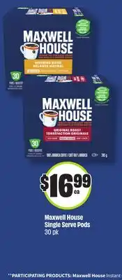 FreshCo Maxwell House Single Serve Pods 30 pk offer