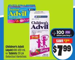 FreshCo Children's Advil Liquid 100-120 mL or Tablets 20 pk Selected Varieties offer