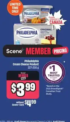 FreshCo Philadelphia Cream Cheese Product 227-250g offer