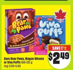 FreshCo Dare Bear Paws, Wagon Wheels or Viva Puffs 168-315 g offer