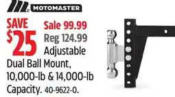 Canadian Tire Adjustable Dual Ball Mount, 10,000-lb & 14,00-lb Capacity offer