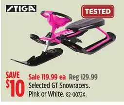 Canadian Tire Selected GT Snowracers. Pink or White offer
