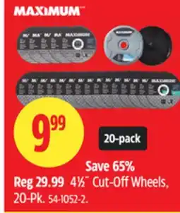Canadian Tire Maximum 41β2Λ Cut-Off Wheels offer