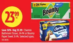 Canadian Tire Charmin Bathroom Tissue, 24-Pk or Bounty Paper Towel offer