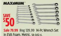 Canadian Tire Maximum 14-Pc Wrench Set in EVA Foam, Metric offer
