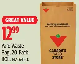 Canadian Tire Canadian Tire Yard Waste Bag, 20-Pack, 110L offer