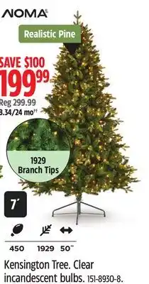 Canadian Tire NOMA Kensington Tree. Clear incandescent bulbs offer