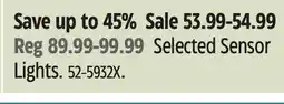 Canadian Tire Selected Sensor Lights offer
