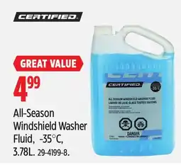 Canadian Tire Certified All-Season Windshield Washer Fluid offer