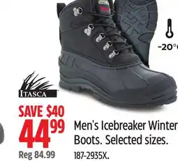 Canadian Tire Itasca Men's Icebreaker Winter Boots offer