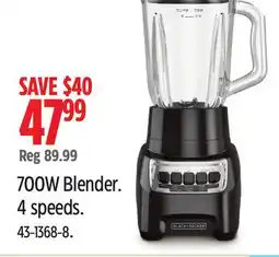 Canadian Tire Black + Decker 700W Blender offer
