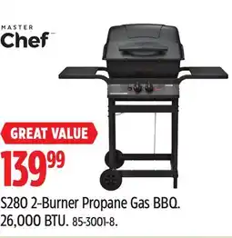 Canadian Tire MASTER Chef S280 2-Burner Propane Gas BBQ. 26,000 BTU offer