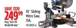 Canadian Tire 10˝ Sliding Mitre Saw offer